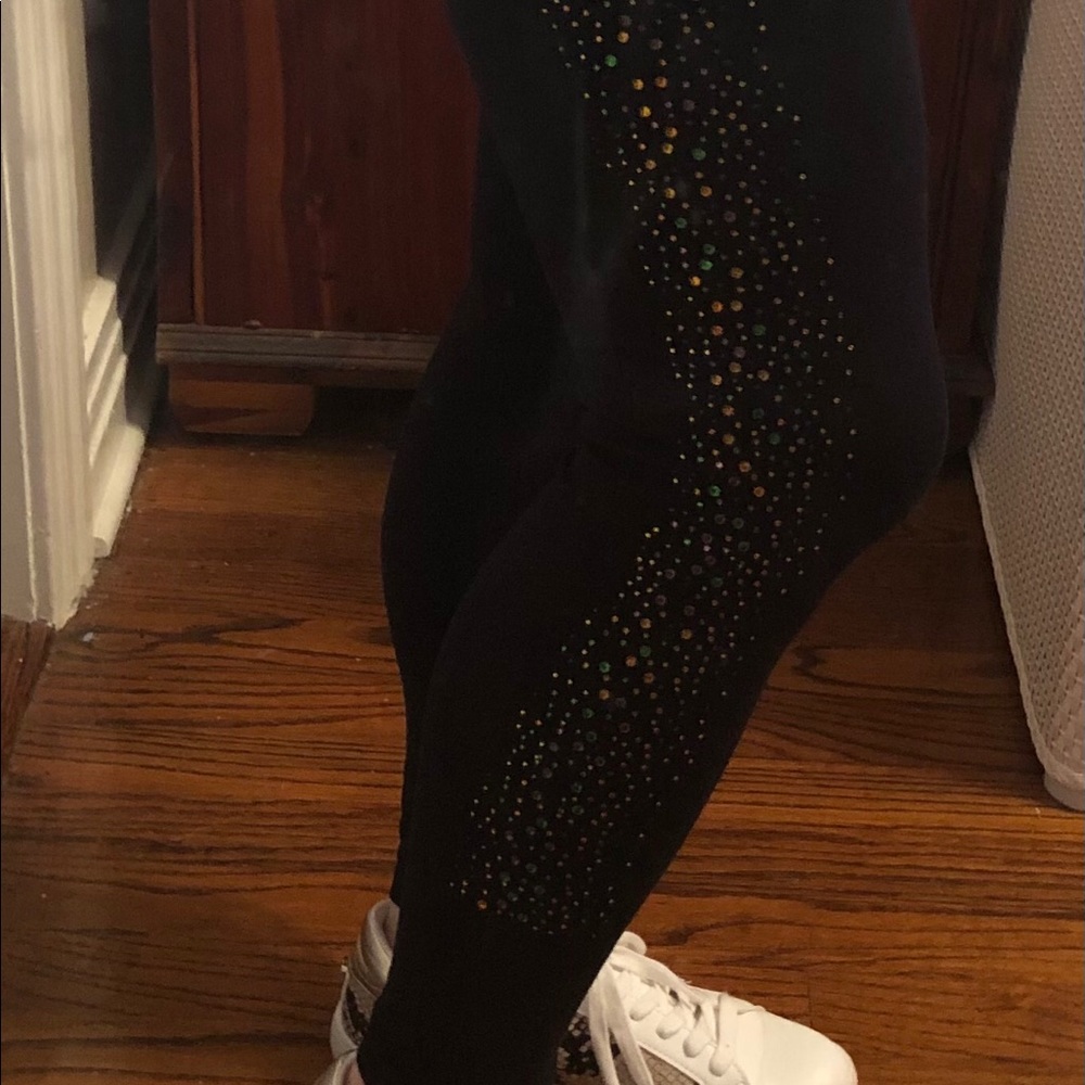 Mardi Gras studded leggings